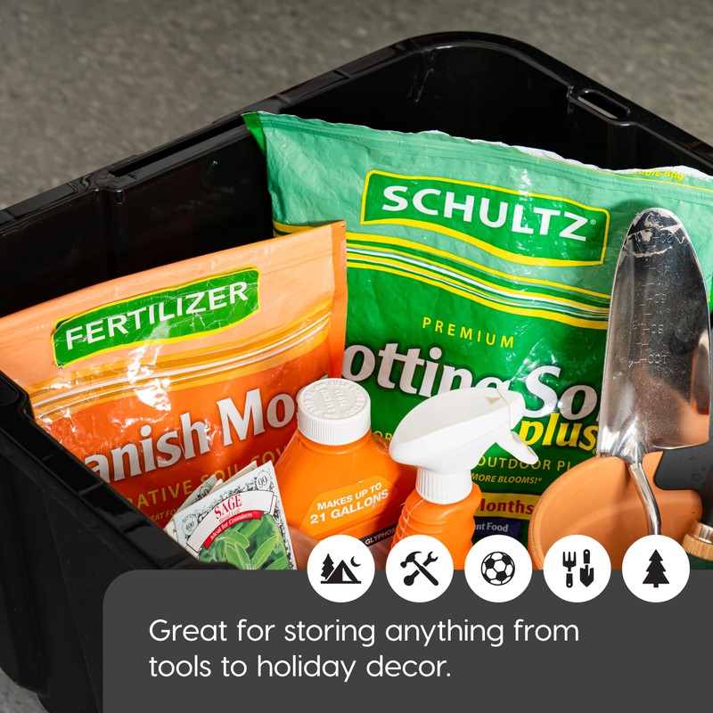 IRIS USA 589090 27 Gallon Utility Tough Stackable Plastic Storage