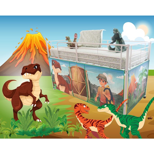 HedgehogEmporium Tent for Midsleeper Cabin Bed, Mid sleeper Danny the Dinosaur