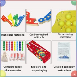 Medikaison Colorful Jokers and Marbles Board Game Pegs and Jokers Card Game for 2-8 Players 8 Solid Wood Game Boards 8 Colors 40 Marbles 4 Decks of Cards Cards Full Size Game Set…