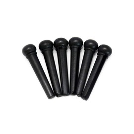 Metallor Acoustic Guitar Bridge Pins String Pegs Plastic Steel End Pins with 4mm Abalone Dot Guitar Parts Pack of 6 Pieces.
