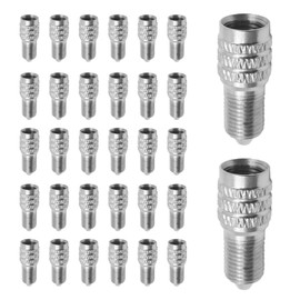 CADUFUELLY Extended Valve Cap Metal with Double Sealing Double Seal Valve Stem Cap Inflate Tire Valve Caps Flow Through Tires 20 Pcs