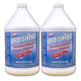 Quality Chemical Pro Shine High Solids Commercial Wet-Look Floor Finish Wax - High Shine Floor Cleaner, Future Floor Wax - Floor Wax for VCT Tile Floors, Polish & Restorer - 128 oz (Pack of 2)