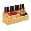 Relaxdays Lipstick Holder Bamboo 24 Compartments Natural Look Holder for