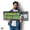 Window Tinting Vinyl Decal 24 Inch x 9 Inch Weatherproof
