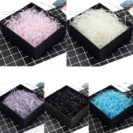 ZCOINS 100g Pink Crinkle Cut Paper Shred Filler for Packing and Filling Gift Baskets, Pink Shredded Tissue Paper Stuffer for Valentine's Day Easter Festival Gift Box Wrapping Hamper Filling