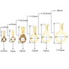 HALJIA 150PCS Assorted Brass Ring Cable Lugs Ring Eyes Copper