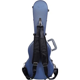 Crossrock, 0-String CRA800 Ukulele, Super lightweight ABS Molded Hard Case (Tenor, Blue), (CRA860TUBL)