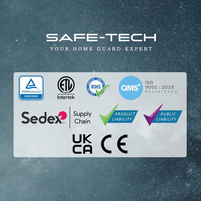 SAFETECH Fire Blanket Emergency for Kitchen,1m x 1m Safety Blanket