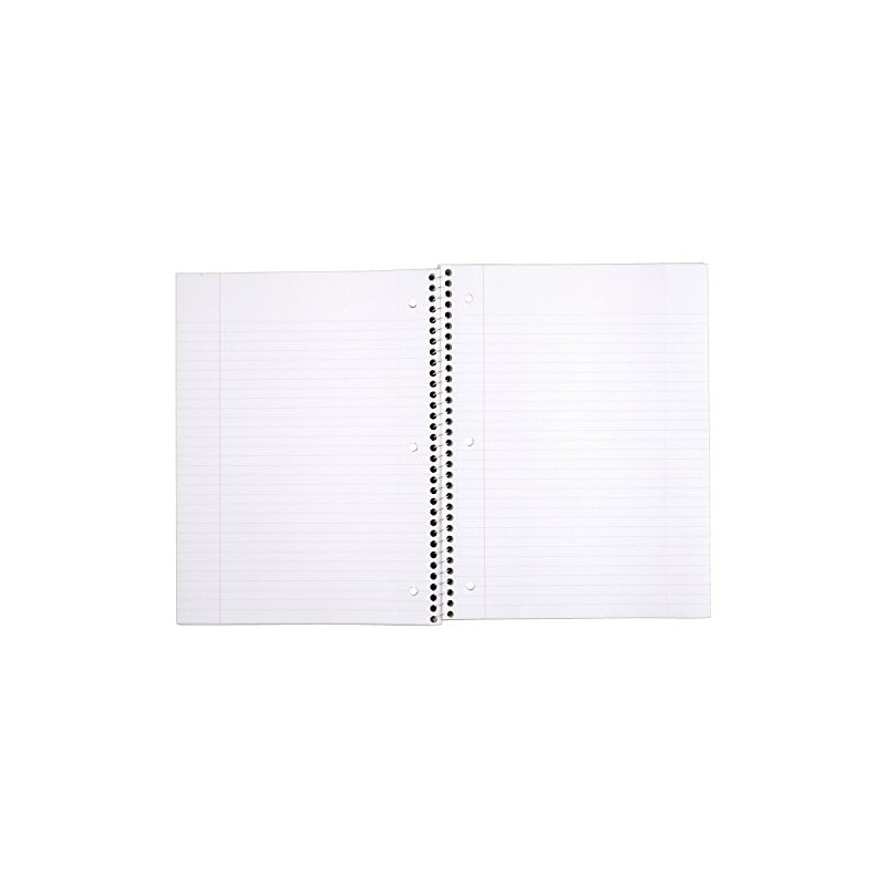 Mead Spiral Notebooks, 1 Subject, College Ruled, 70 Sheets, Black