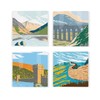 Northern National Parks Ceramic Coaster Set - UK Landmarks/Landscapes Square