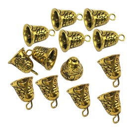 JIHUOO Pack of 25 Vintage Decoration Bells Christmas Bells Small Craft Bells Christmas Tree Decoration Pendant Antique Bronze