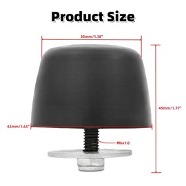 4PCS Black Rubber Hood Bumper Cushion Stops for Jeep Wrangler JK 1987-2018 Hood Bump Stoppers Compatible with 1987-2016 Models, KJ71051BK