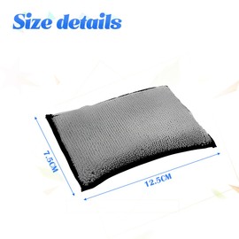 JNNJ Pack of 2 Car Leather Interior Cleaning Sponge, Car Reusable Washable Sponges, Car Microfibre Washing Sponge Cleaning Pad, for Waxes, Polishes