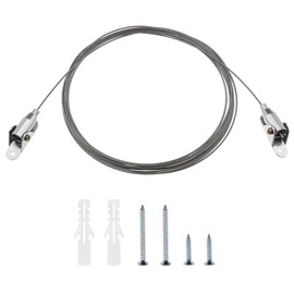 Rope Tension Kit 5 Meter Stainless Steel Wire Rope Adjustable Curtain Rope Home Accessories for Suspension Frames Mirrors Artworks