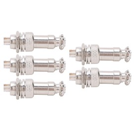 5Pcs Aviation Plug Connector Male Female Power Chassis Metal Fittings 5A GX12 450V Military Aerospace (6pin)
