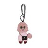 FUCUSEI Toy Poodleback Charm Key Holder, Stylish, Leather, Pink