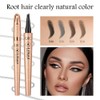 Magic Liquid Eyebrow Pencil,Waterproof Microblade Eyebrow Pen with 4 Micro-Fork