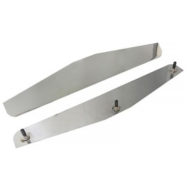 Pair 24"x 4" Mud Flap Weights for Universal Semi Trucks Trailers,430 Stainless Steel Polished, Mud Flap Splash Guard Weights