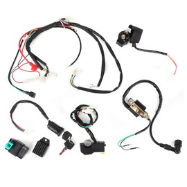 Engine Wiring Harness,Professional Car Electric Start Engine Wiring Harness Kit Fit for 50cc 110cc 125cc PIT Quad Dirt Bike ATV