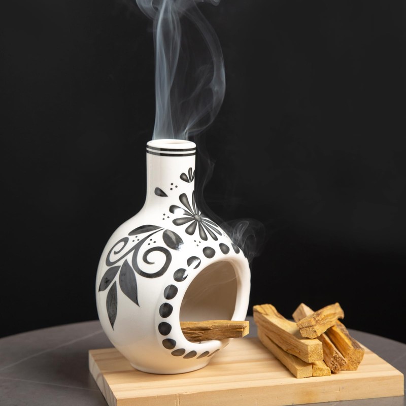MOUGIGI Handcrafted Palo Santo Holder Ceramic Incense Burner - Compact