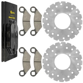 Caltric Front Left Right Brake Disc Rotor w/ Pads for Polaris Magnum 325 2x4 4x4 2001-02