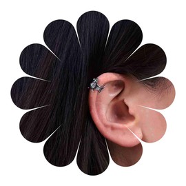 Inilbran Punk Bat Ear Cuff Earrings Vintage Silver Bat Clip On Earrings Silver Bat Cuff Cartilage Earrings Animal Bat Non Pierced Earrings Jewelry for Women and Girls