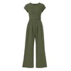 PRETTYGARDEN Summer Jumpsuits for Women Dressy 2025 Ribbed Cap Sleeve