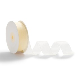 AOKSUNOVA Organza Ribbon Wedding Gift Ribbon Organza Ribbon Beige Cream
