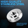 Pack of 5 M10 knurled nuts, flat, stainless steel threaded