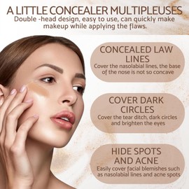 atnayo Under Eye Corrector, Color Clay Concealer, Color Corrective, Waterproof and Long Lasting, Corrects Dark Eye Circles