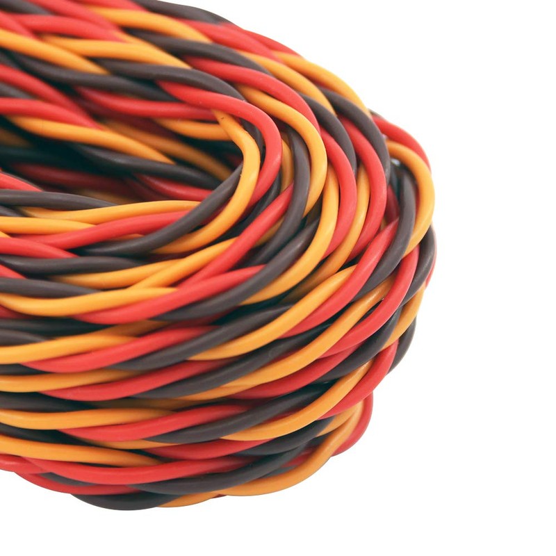 rflaueo Servo Extension Cable Twisted Wire 32 feet (30 cores
