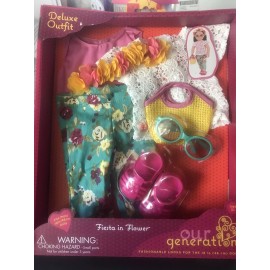 Our Generation Fiesta in Flowers Doll Deluxe Outfit 18 Inch  New