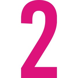 Shirtinstyle Zahlen selbsklebende Aufkleber, von 2-50cm Höhe, Mülltone, Haustür, Basteln, Boote, Nummern, Kennzeichen, Türen, Hausnummer, Bootsnummer, Zahl 2-12cm, Farbe pink