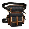 Handadsume Canvas + Genuine Leather Motorcycle Travel Fanny Waist Pack