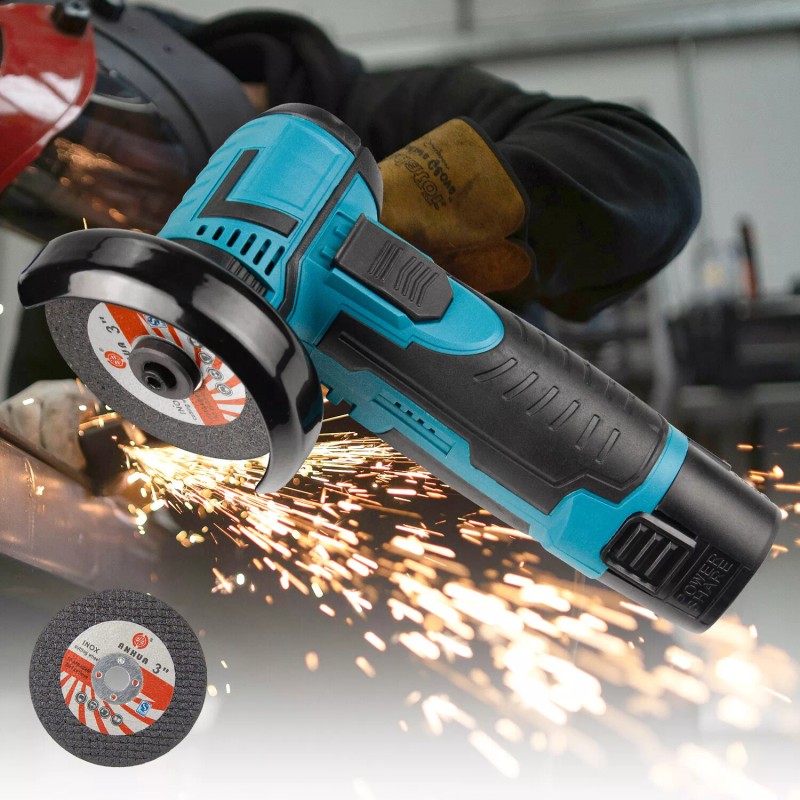 Zistel 12V Brushless Cordless Angle Grinder Set with Li-ion Battery
