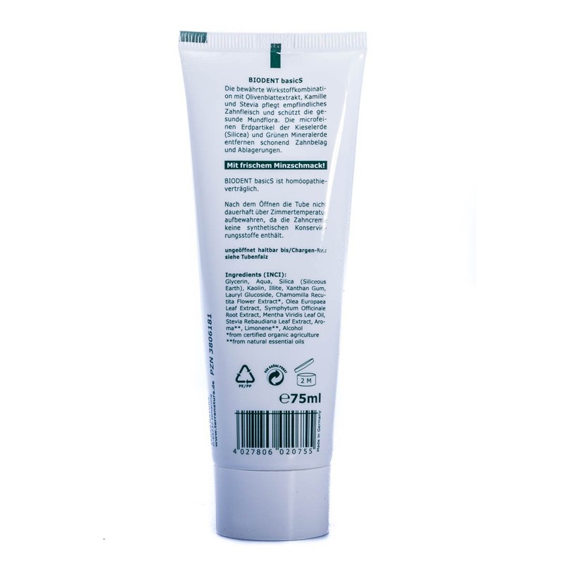 Biodent Basic Terra Natura Toothpaste 75 ml with Stevia