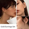 Kakonia 29Pcs 14K Gold Plated Studs Earrings and Hoops Set