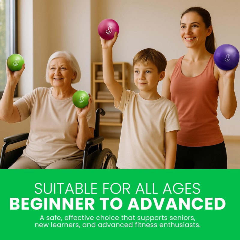 Bean Products Soft Weighted Balls for Exercise - Customizable Workout