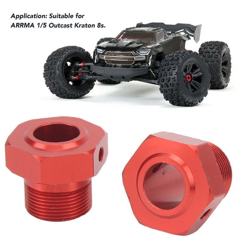 2Pcs RC Aluminum Wheel Hex Hubs 24mm Aluminium Alloy Stable