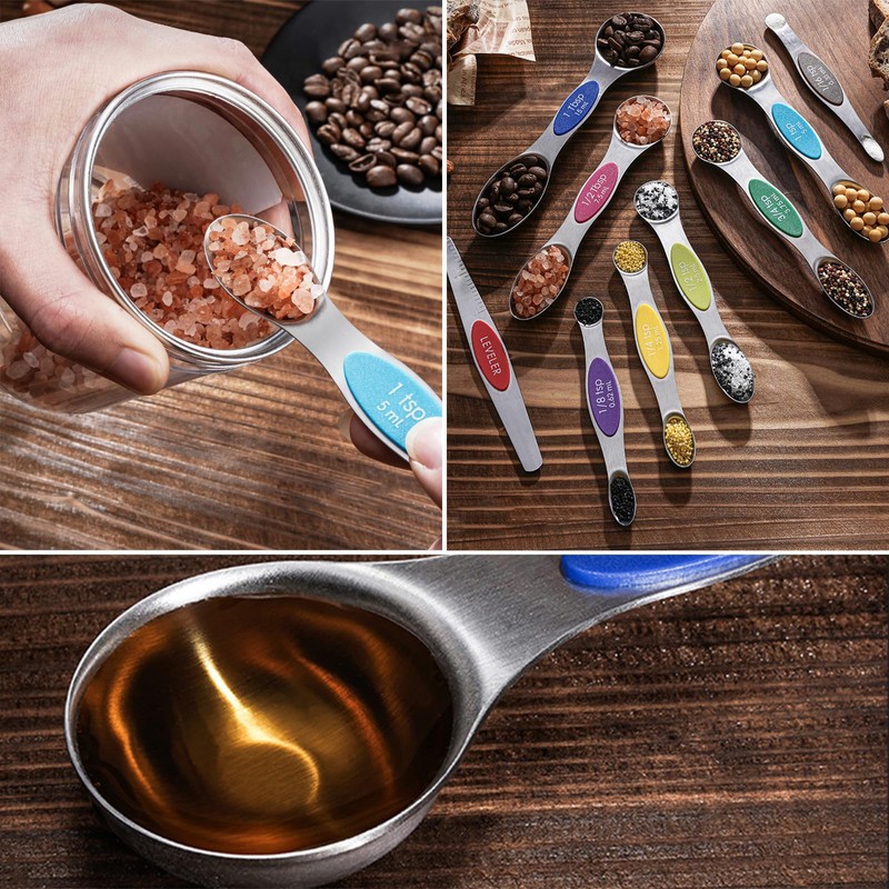 Mage Crab Magnetic Stainless Steel Measuring Cups & Spoons Set