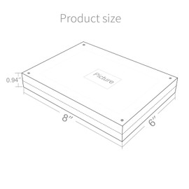 ADColor 6x8 Acrylic Magnetic Picture Frame – Clear Double Sided Floating Display with Strong Magnets – Frameless Desktop Photo Holder for Home, Office, Store, Gift, Decor