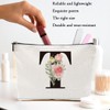 Rose Letter Initial T Makeup Bags for Women Lined Monogram