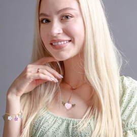 Foshird Pack of 50 Enamel Charms Pendant Bracelet Charm for DIY Bracelets Earrings Necklace Key Ring Jewellery Making Accessories Crafts (Flowers, Clovers, Butterflies)