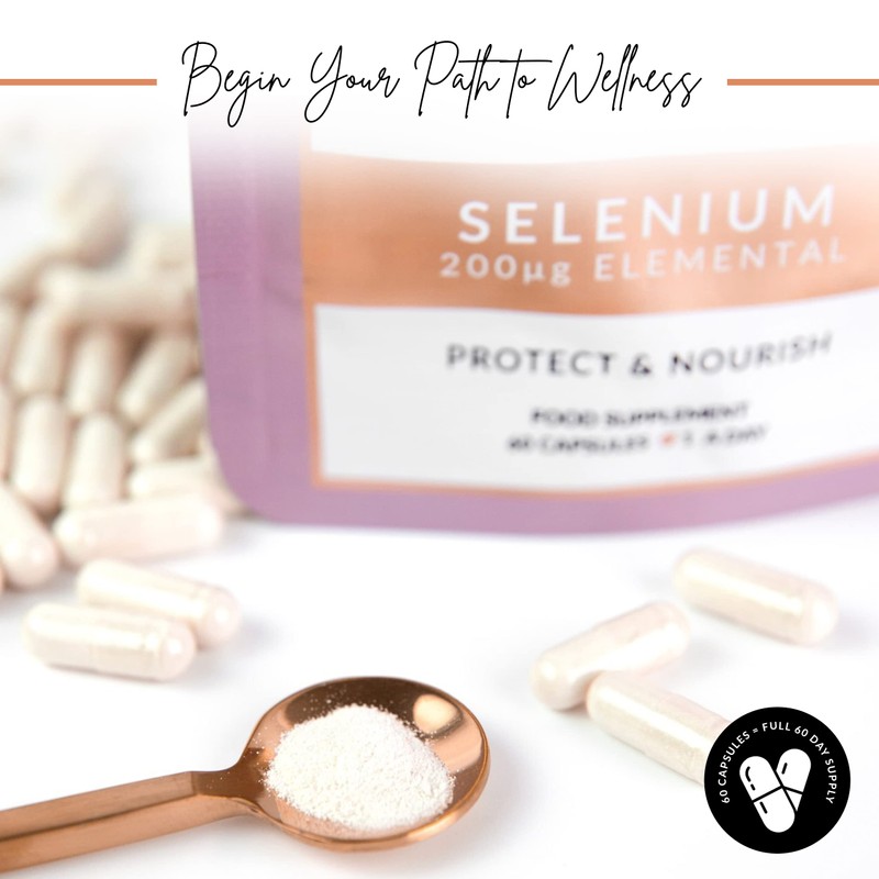 Organic Selenium 200 mcg Capsules | Vegan, Gluten & Lactose