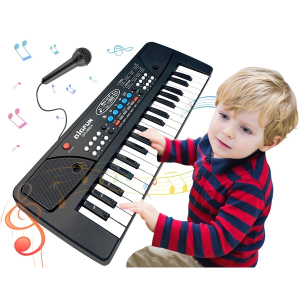 37 Keys Piano for Kids Musical Piano,Kids Piano Keyboard with Microphone Portable Electronic Keyboards for Beginners Musical Toys for 3 4 5 6 7 8 Years Old Girls Boys