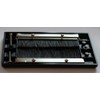 Black Double Gang Brush Strip Wallplate/Wall Plate/Faceplate Cable Tidy by