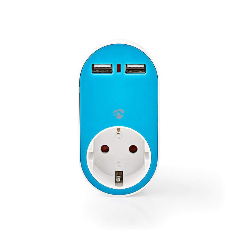 Nedis Socket Splitter 2 Sockets Euro Plug
