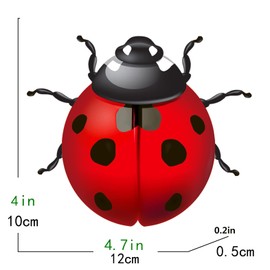 HHgrowe Metal Ladybugs Wall Art Decor Hanging Sculpture Decoration Iron