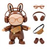 aimpiwt 4-Piece 17cm Doll Clothes Set - Brown Fashion Outfit