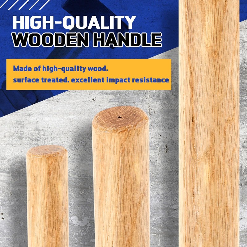 4 Sets 36" Replacement Hammer Handle Kit Includes 4 Sledge